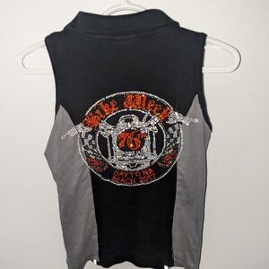 Vintage bike week zip tank
